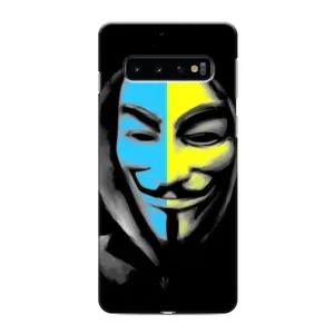 Чехол с Украинской символикой на Самсунг С10 Плюс (Анонимус патриот)