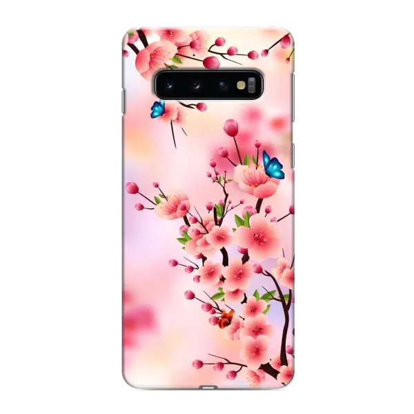Чехол с рисунком «Бабочки на сакуре» для Samsung Galaxy s10 Plus Чехол с рисунком «Бабочки на сакуре» для Samsung Galaxy s10 Plus