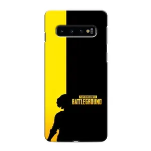 Чехол (TPU) с картинкой "Лого Пабг" на Самсунг С10 Плюс (Battlegrounds)