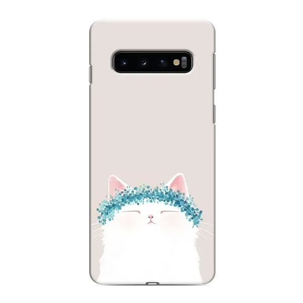 Чехол с рисунком «Белый котик» для Samsung Galaxy s10 Plus Чехол с рисунком «Белый котик» для Samsung Galaxy s10 Plus