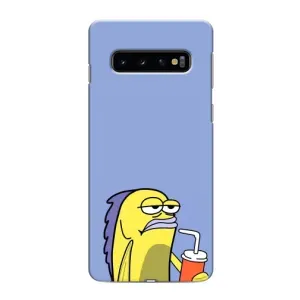 Бампер с принтом Мемы для Samsung Galaxy s10 Plus (Безразличие)