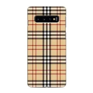Чохол з Брендами одягу на Самсунг С10 Плюс (Burberry стиль)