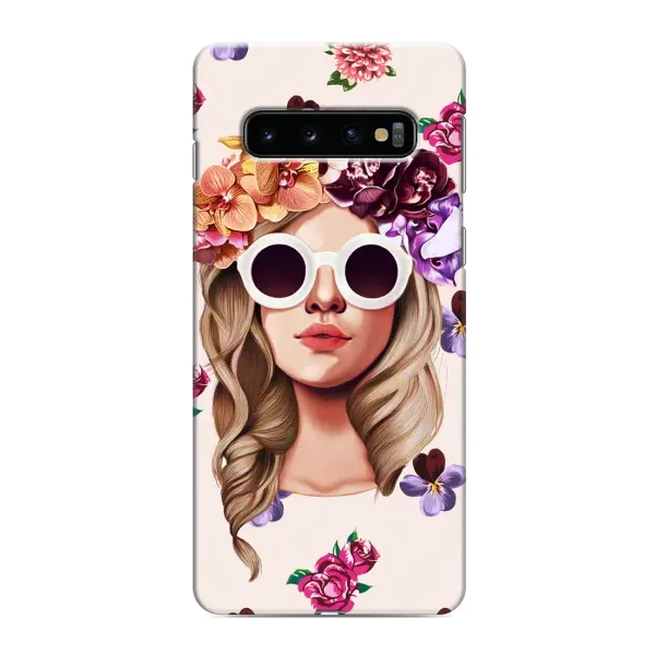 Чехол с рисунком «Девушка в очках» для Samsung Galaxy s10 Plus