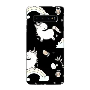 Чохол Unicorn на Samsung Galaxy s10 Plus (Єдинорог з кавою)