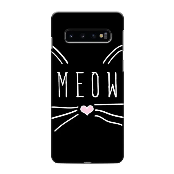 Чехол с рисунком «КОТИК MEOW» для Samsung Galaxy s10 Plus Чехол с рисунком «КОТИК MEOW» для Samsung Galaxy s10 Plus