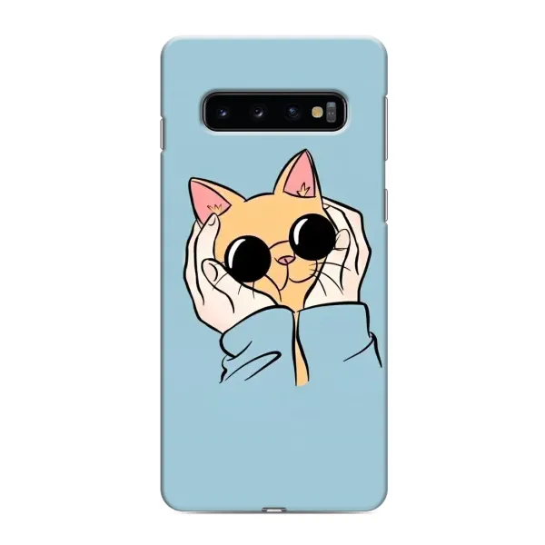 Чехол с рисунком «КОТИК в очках» для Samsung Galaxy s10 Plus Чехол с рисунком «КОТИК в очках» для Samsung Galaxy s10 Plus