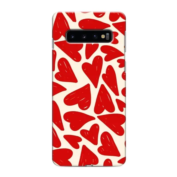 Чехол с рисунком «Красные сердечка» для Samsung Galaxy s10 Plus Чехол с рисунком «Красные сердечка» для Samsung Galaxy s10 Plus