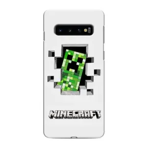 Чохли для Samsung Galaxy s10 Plus (Персонажі МайнКрафт) (Кріпер)