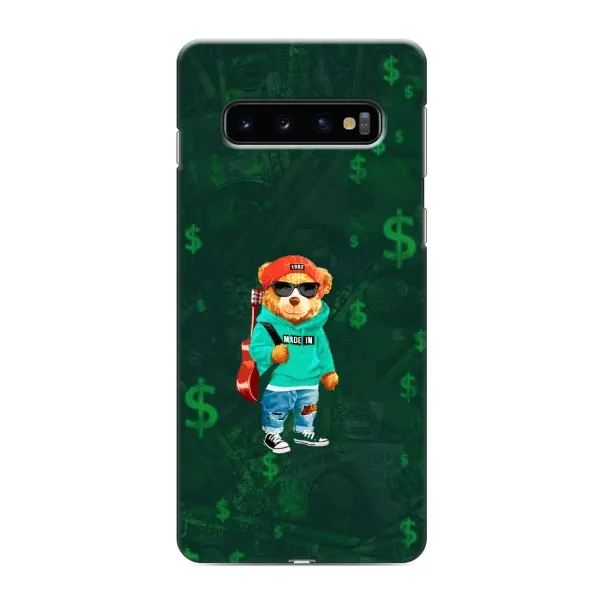 Чехол с рисунком «Крутой Тедди» для Samsung Galaxy s10 Plus Чехол с рисунком «Крутой Тедди» для Samsung Galaxy s10 Plus