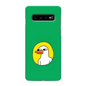 Бампер с принтом Мемы для Samsung Galaxy s10 Plus (Мем Утка)