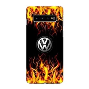 Чехол "Фольксваген" для Samsung Galaxy s10 Plus (Огненный Лого)