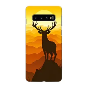 Чехлы с изображением разных животных для Samsung Galaxy s10 Plus (Силуэт Оленя)