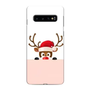 Чехол Санта Клаус для Samsung Galaxy s10 Plus (Олененок)