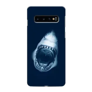 Силиконовый бампер с картинкой животных для Samsung Galaxy s10 Plus (Пасть Акулы)