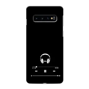 Чехол с картинками на черном фоне для Samsung Galaxy s10 Plus (Плеер)