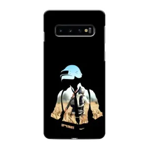Силиконовый чехол с картинкой "Герой Pubg" на Samsung Galaxy s10 Plus (Пубг мен)