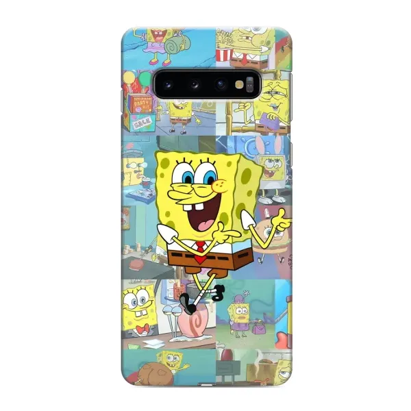 Чехол с рисунком «Радостный Спанч Боб» для Samsung Galaxy s10 Plus Чехол с рисунком «Радостный Спанч Боб» для Samsung Galaxy s10 Plus