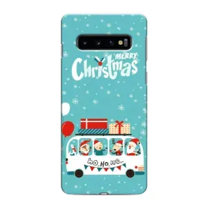 Силиконовый бампер на рождество для Samsung Galaxy s10 Plus (Рождественское настроение)