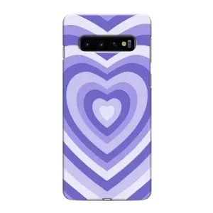 Чехлы с тематикой "Маленькие Сердечки" на Samsung Galaxy s10 Plus (Сердце фиолет)