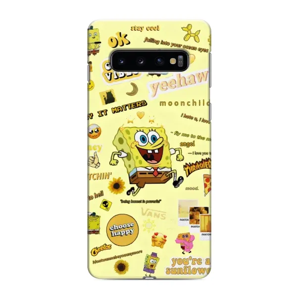 Чехол с рисунком «Спанч Боб бежит» для Samsung Galaxy s10 Plus Чехол с рисунком «Спанч Боб бежит» для Samsung Galaxy s10 Plus