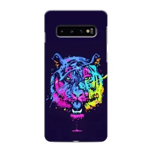 Силіконовий бампер з картинкою звірів для Samsung Galaxy s10 Plus (Тигр-Арт)