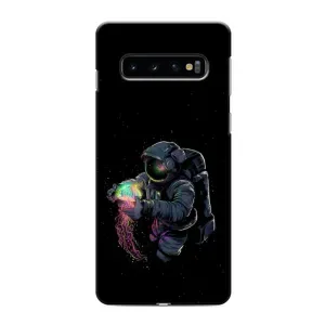 Силіконовый Чохол з принтом "Космонавти" на Samsung Galaxy s10 Plus (В руках земля)