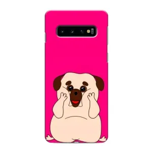 Чохол (ТПУ) Милі песики для Samsung Galaxy s10 Plus (Веселий Мопсік)