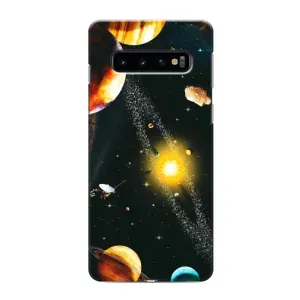 Чехол (ТПУ) с планетами на Samsung Galaxy s10 Plus (Вид с космоса)