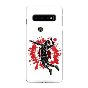 Чохли з прінтом Спортивна тематика для Samsung Galaxy s10 Plus (Волейболіст)