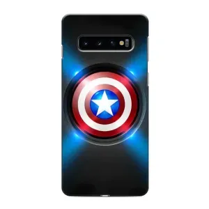 Чехол с Щитом Капитана Америки на Samsung Galaxy s10 Plus (Яркий Щит Капитана)