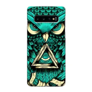 Чохли з принтом СОВИ для Samsung Galaxy s10 Plus (Зелена сова)