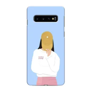 Силиконовый Чехол на Samsung Galaxy s10 Plus с картинкой Стильных Девушек (Желтая кепка)