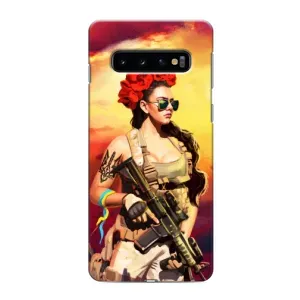 ЗСУ Чехлы (TPU) для Samsung Galaxy s10 Plus (Женщина солдат)