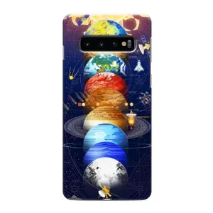 Чехол (ТПУ) с планетами на Samsung Galaxy S10 (Арт планети)