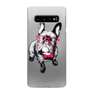Чохол (ТПУ) Милі песики для Samsung Galaxy S10 (Бульдог в окулярах)