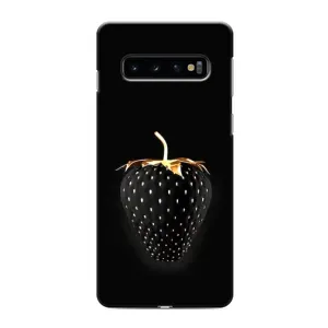 Чехол с изображением вкусной еды для Samsung Galaxy S10 (Чёрная клубника)