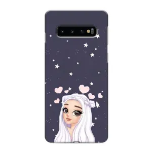Чохол Стильні дівчата на Samsung Galaxy S10 (Дівчина та серця)