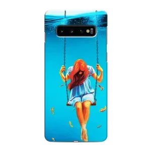Чохол Стильні дівчата на Samsung Galaxy S10 (Дівчина на гойдалці)