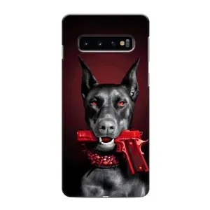 Чохол ДОБЕРМАН для Samsung Galaxy S10 (Доберман злий)
