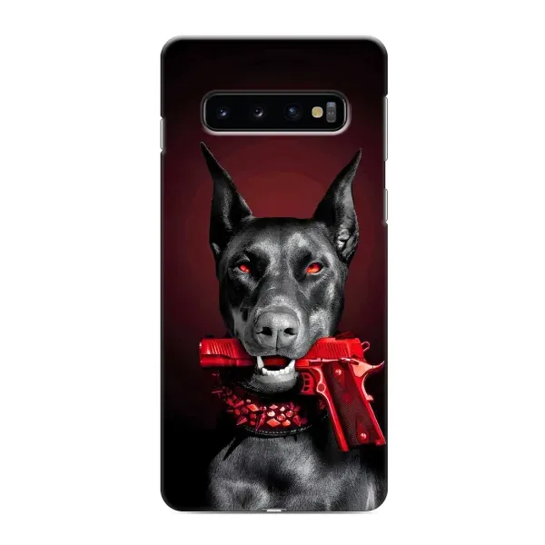 Чехол с рисунком «Доберман злой» для Samsung Galaxy S10 Чехол с рисунком «Доберман злой» для Samsung Galaxy S10