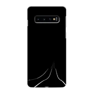 Чехол с картинками на черном фоне для Samsung Galaxy S10 (Дорога)
