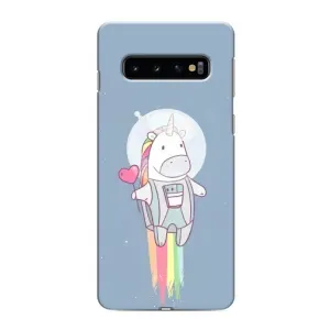 Чехол Unicorn на Samsung Galaxy S10 (Единорог космонавт)
