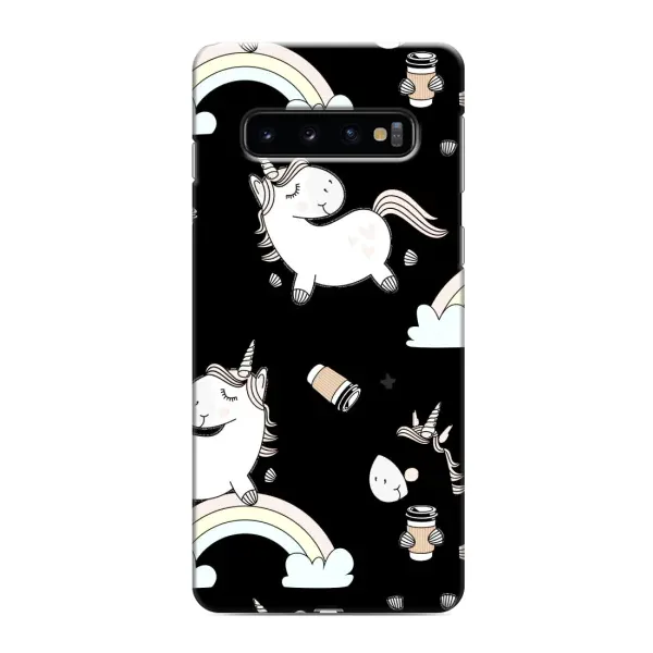 Чехол с рисунком «Единорог с кофе» для Samsung Galaxy S10 Чехол с рисунком «Единорог с кофе» для Samsung Galaxy S10