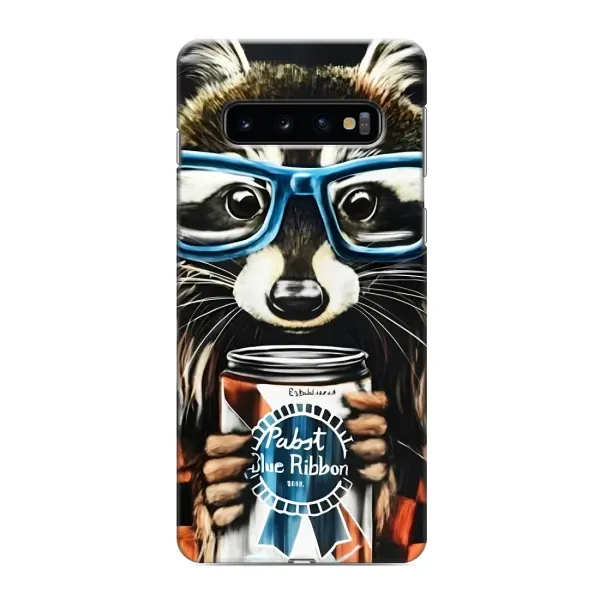 Чехол с рисунком «Енот в очках» для Samsung Galaxy S10 Чехол с рисунком «Енот в очках» для Samsung Galaxy S10
