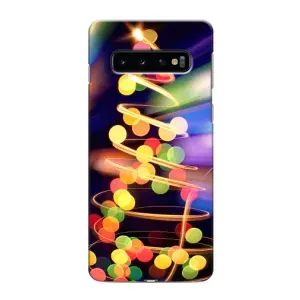 Чохол новорічна ялинка на Samsung Galaxy S10 (Гірлянди)