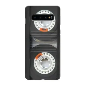 Чехол с Прикольным принтом на Samsung Galaxy S10 (Кассета магнитофона)