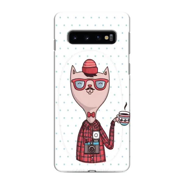 Чехол с рисунком «Кот аристократ» для Samsung Galaxy S10 Чехол с рисунком «Кот аристократ» для Samsung Galaxy S10
