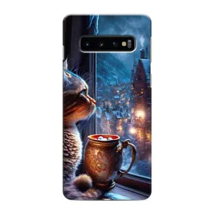 Чохли на Новий Рік Samsung Galaxy S10 (Кіт новорічний)