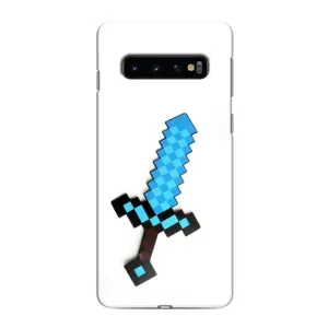 Чехлы для Samsung Galaxy S10 (Персонажи Майн Крафт) (Меч)