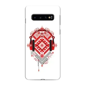 Силиконовый Чехол на Samsung Galaxy S10 с картинкой Вышиванки (Модная вышиванка)